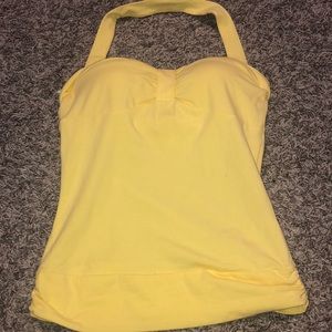 yellow halter top